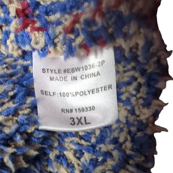 HEYSON Full Size Aztec Soft Fuzzy Sweater Color Red Wine Size 3X - Picture 11 of 11